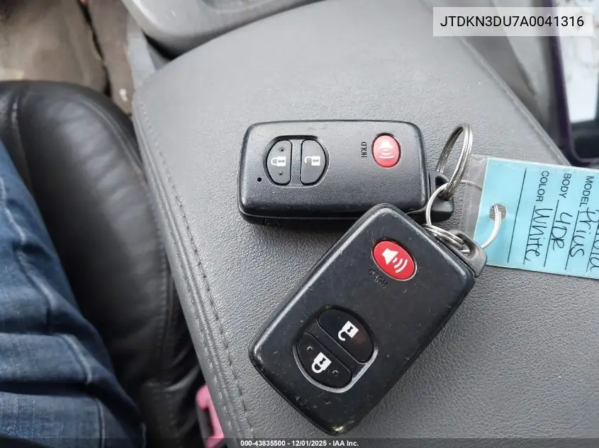 JTDKN3DU7A0041316 2010 Toyota Prius