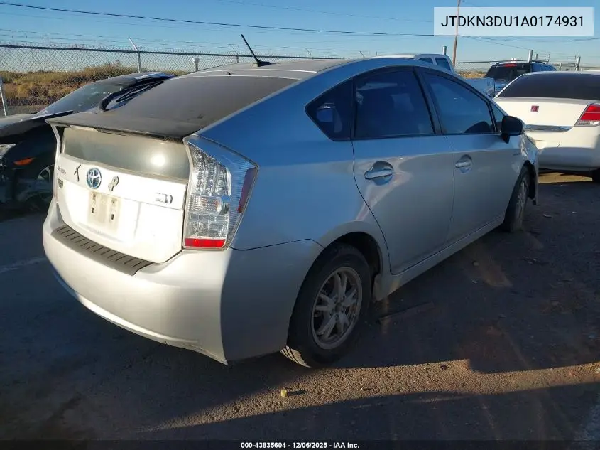 JTDKN3DU1A0174931 2010 Toyota Prius