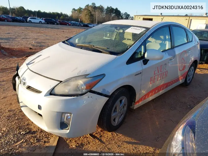 JTDKN3DUXA0024316 2010 Toyota Prius Ii