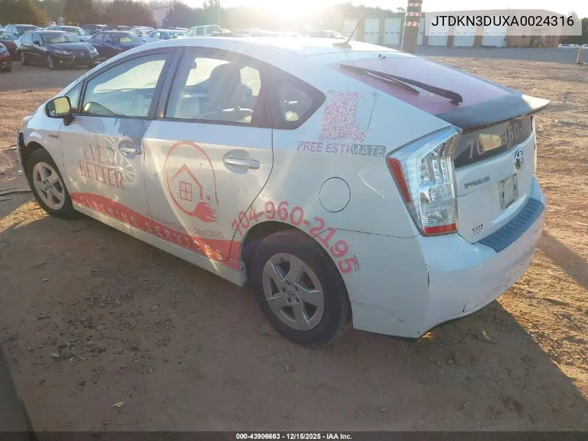 JTDKN3DUXA0024316 2010 Toyota Prius Ii