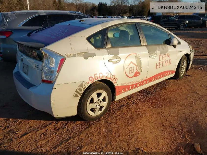 JTDKN3DUXA0024316 2010 Toyota Prius Ii