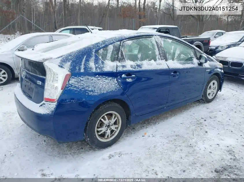 JTDKN3DU2A0151254 2010 Toyota Prius Iii