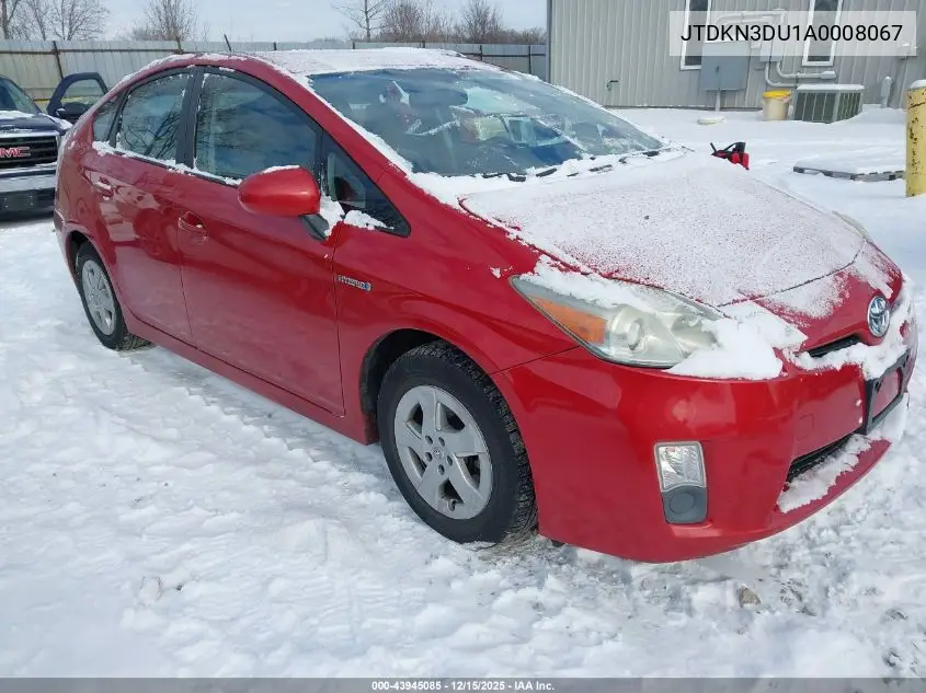 JTDKN3DU1A0008067 2010 Toyota Prius Iii
