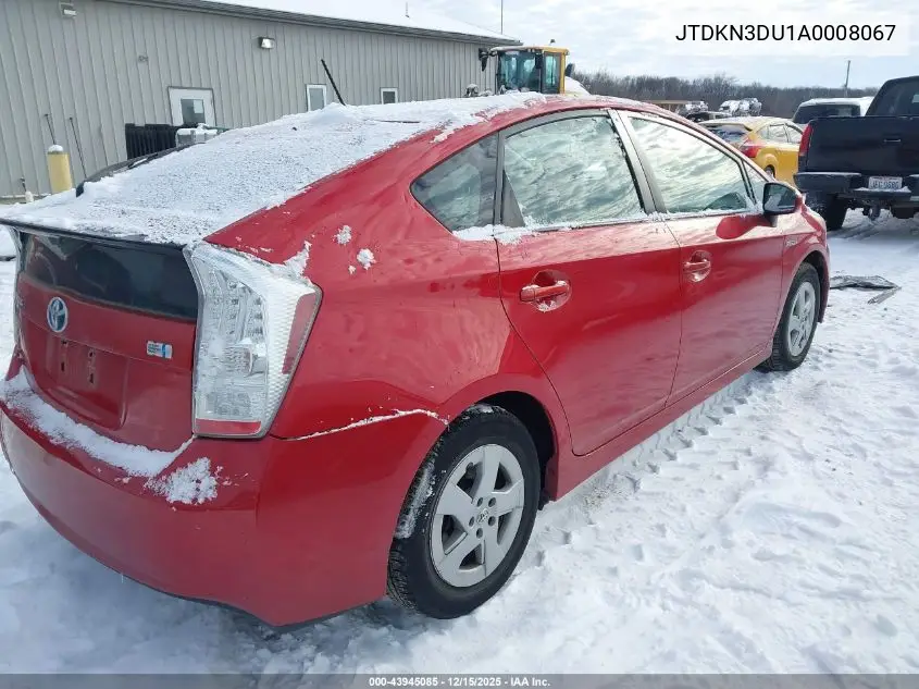 JTDKN3DU1A0008067 2010 Toyota Prius Iii