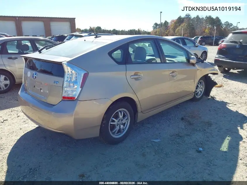 JTDKN3DU5A1019194 2010 Toyota Prius Iii