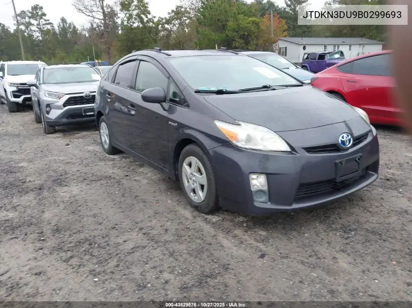 JTDKN3DU9B0299693 2011 Toyota Prius Three