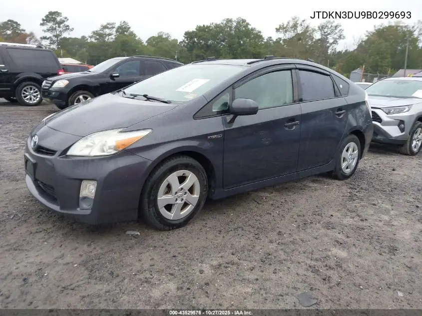 JTDKN3DU9B0299693 2011 Toyota Prius Three