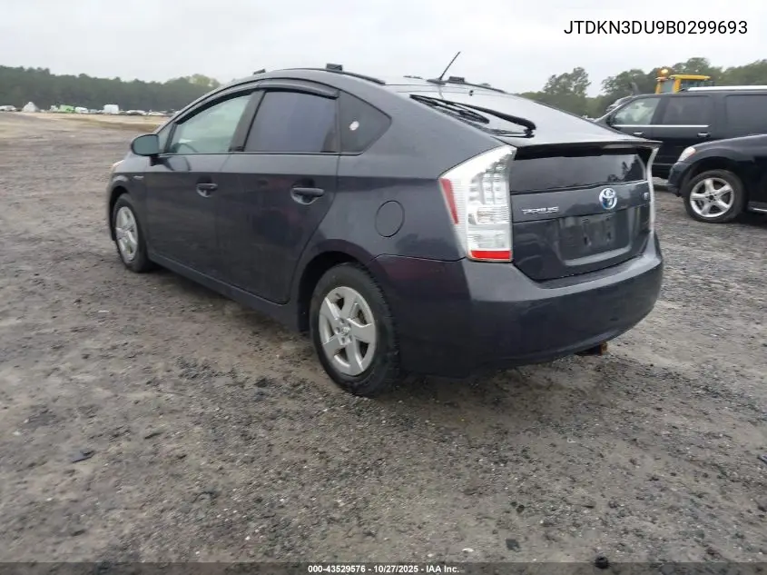 JTDKN3DU9B0299693 2011 Toyota Prius Three