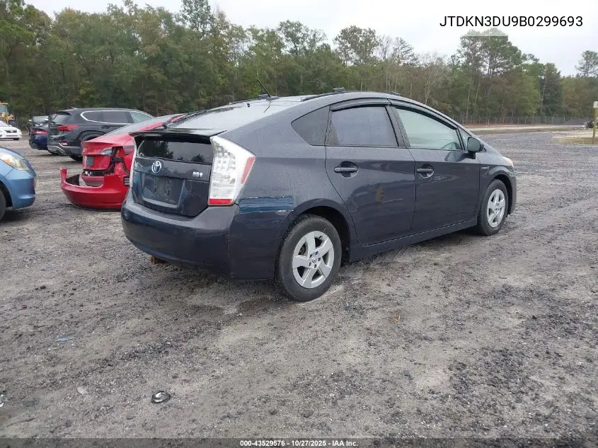 JTDKN3DU9B0299693 2011 Toyota Prius Three