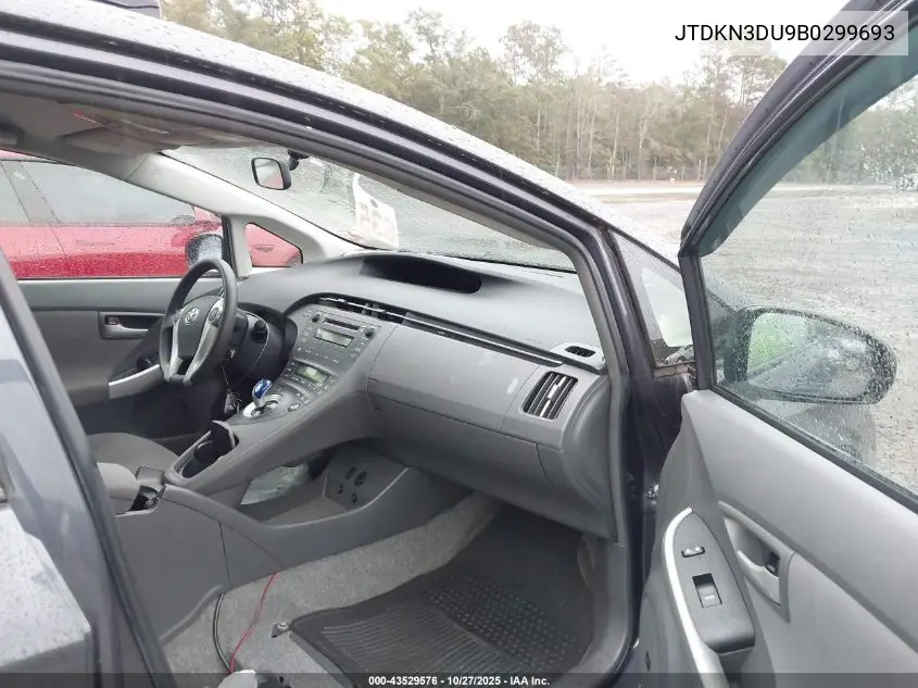 JTDKN3DU9B0299693 2011 Toyota Prius Three