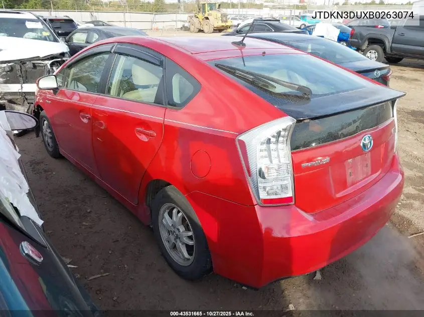 JTDKN3DUXB0263074 2011 Toyota Prius Two