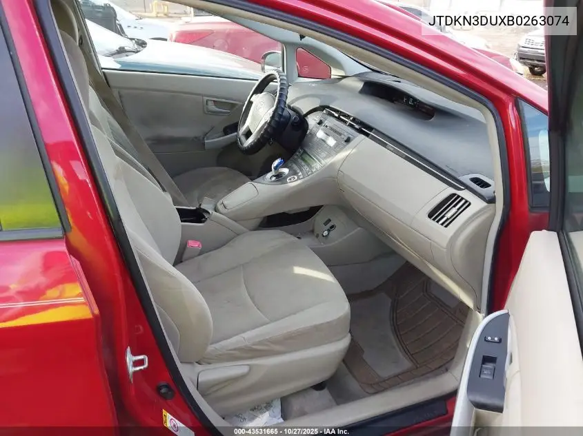 JTDKN3DUXB0263074 2011 Toyota Prius Two
