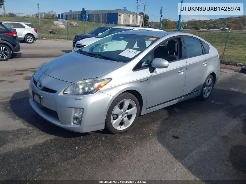 JTDKN3DUXB1425974 2011 Toyota Prius Five