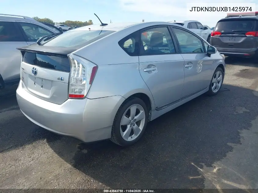 JTDKN3DUXB1425974 2011 Toyota Prius Five
