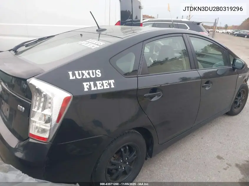 JTDKN3DU2B0319296 2011 Toyota Prius Four