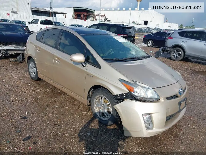 JTDKN3DU7B0320332 2011 Toyota Prius Three
