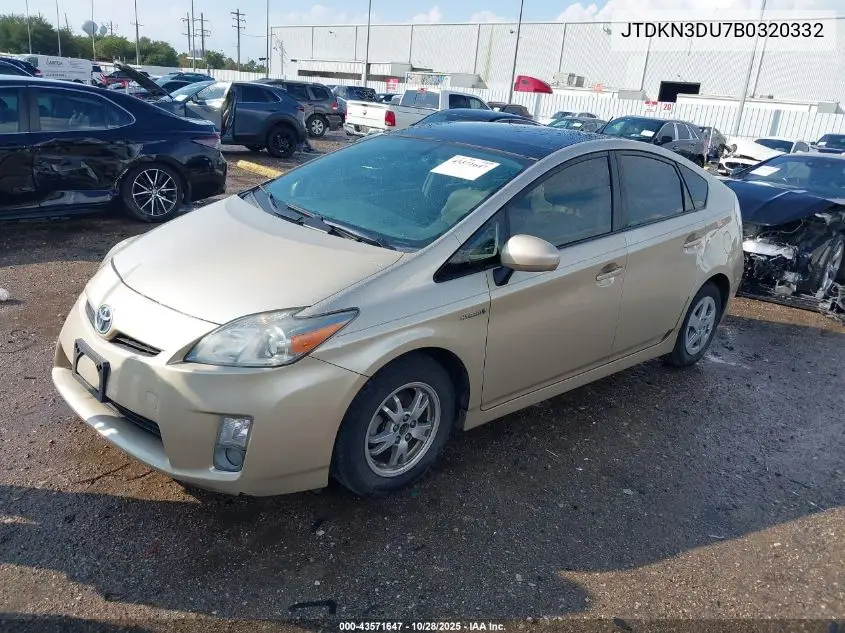 JTDKN3DU7B0320332 2011 Toyota Prius Three