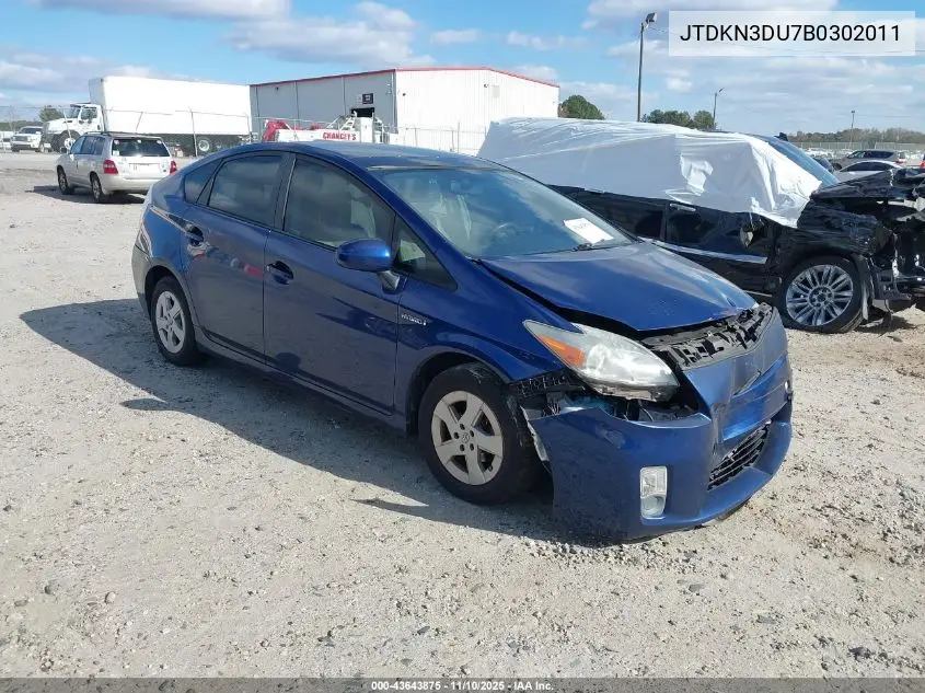 JTDKN3DU7B0302011 2011 Toyota Prius Three