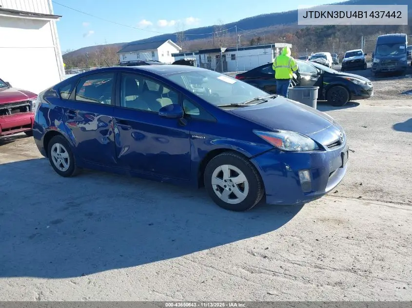 JTDKN3DU4B1437442 2011 Toyota Prius Three