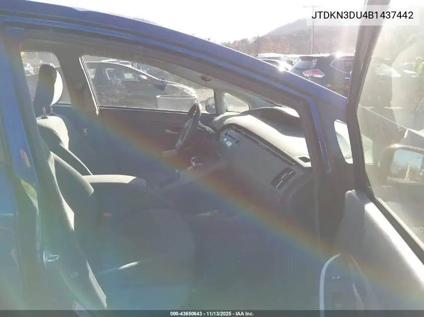 JTDKN3DU4B1437442 2011 Toyota Prius Three