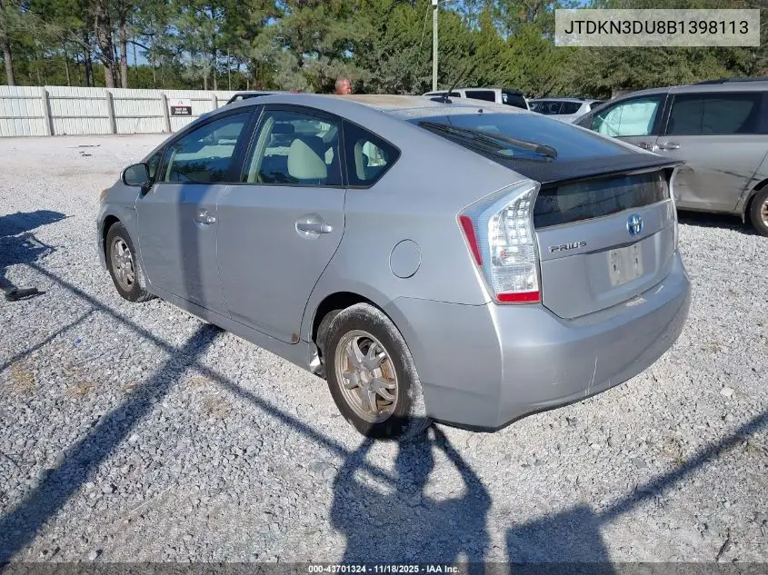 JTDKN3DU8B1398113 2011 Toyota Prius Two