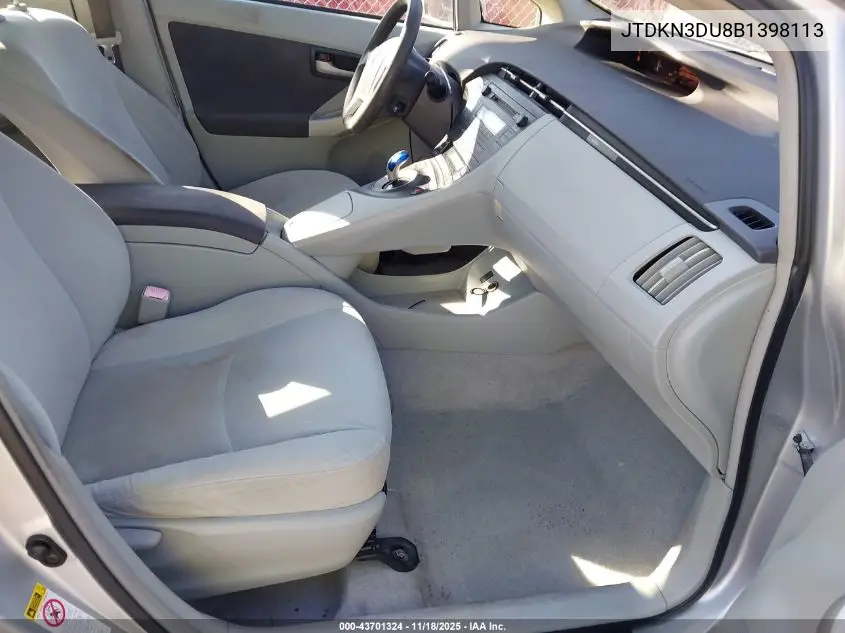 JTDKN3DU8B1398113 2011 Toyota Prius Two