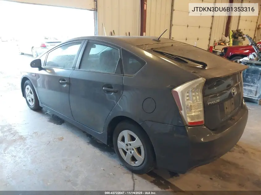 JTDKN3DU6B1353316 2011 Toyota Prius Three