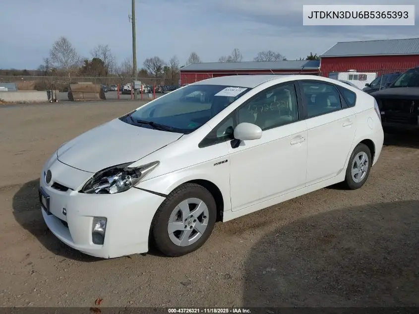 JTDKN3DU6B5365393 2011 Toyota Prius Two
