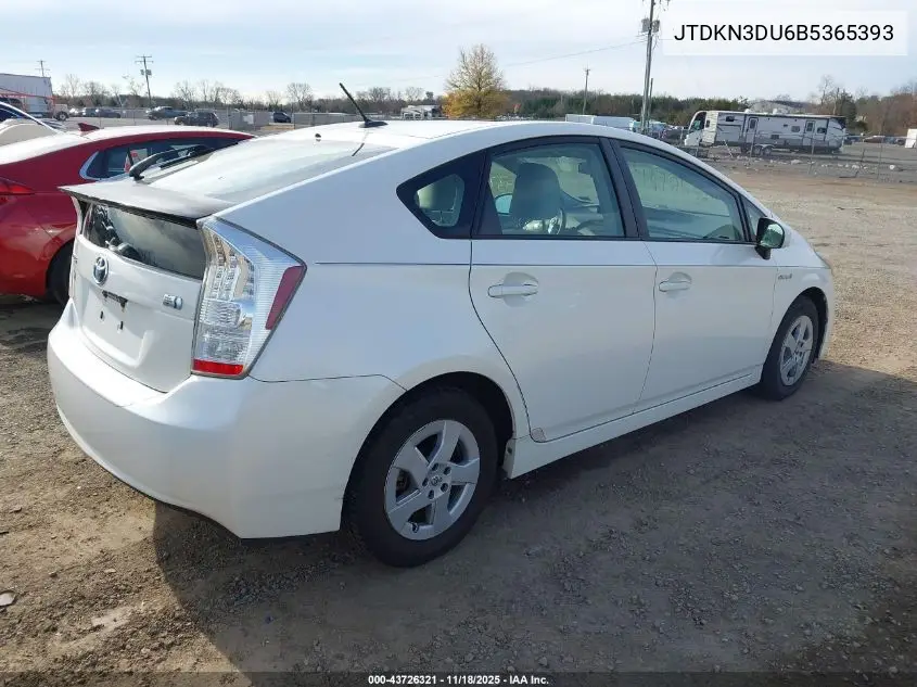 JTDKN3DU6B5365393 2011 Toyota Prius Two
