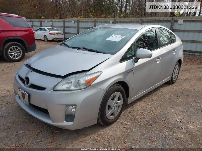 JTDKN3DU3B0321266 2011 Toyota Prius Four