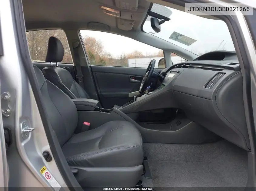 JTDKN3DU3B0321266 2011 Toyota Prius Four