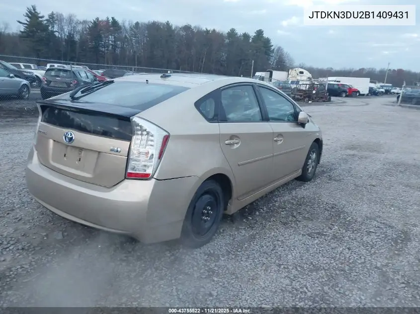 JTDKN3DU2B1409431 2011 Toyota Prius Three
