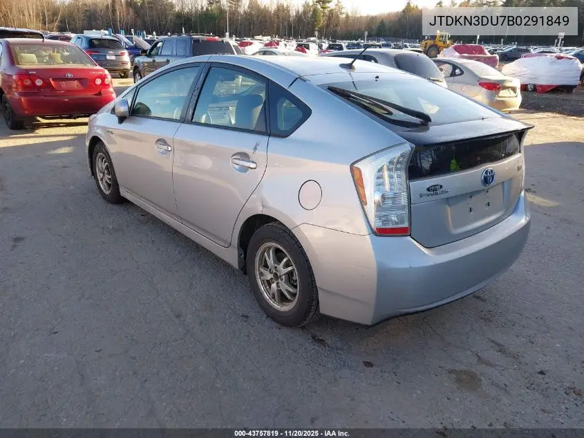 JTDKN3DU7B0291849 2011 Toyota Prius Two