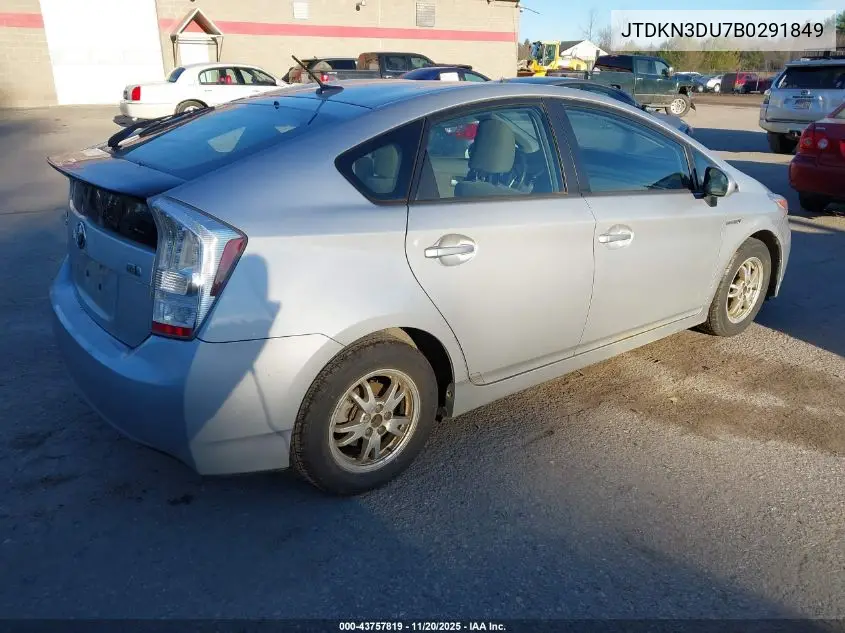 JTDKN3DU7B0291849 2011 Toyota Prius Two