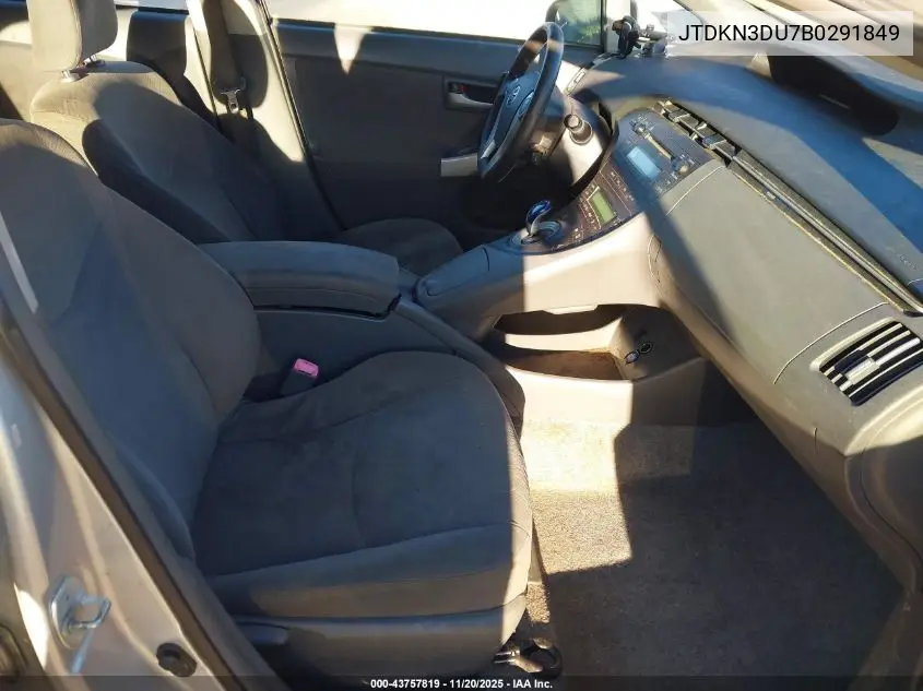 JTDKN3DU7B0291849 2011 Toyota Prius Two