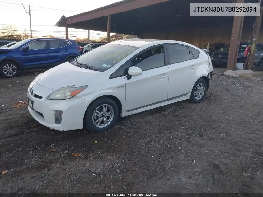 JTDKN3DU7B0292094 2011 Toyota Prius Three