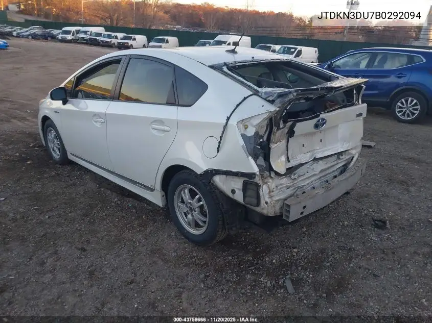 JTDKN3DU7B0292094 2011 Toyota Prius Three