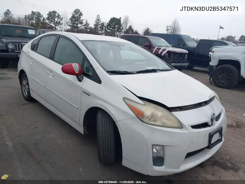 JTDKN3DU2B5347571 2011 Toyota Prius Two