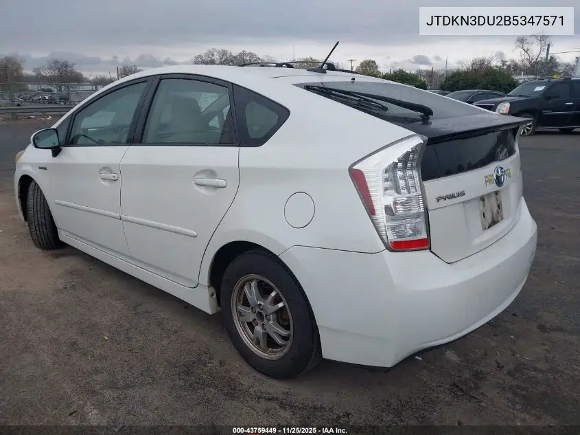 JTDKN3DU2B5347571 2011 Toyota Prius Two