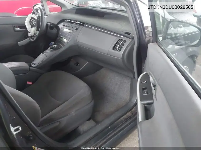 JTDKN3DU0B0285651 2011 Toyota Prius Three