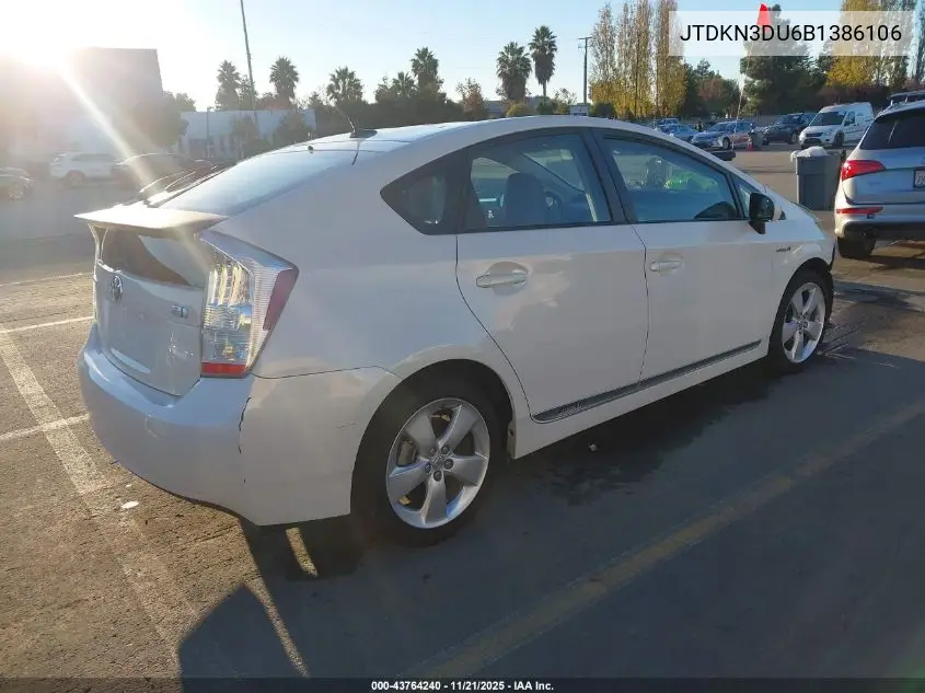 JTDKN3DU6B1386106 2011 Toyota Prius Five