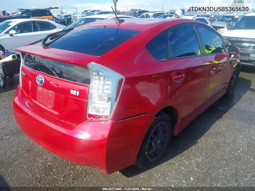 JTDKN3DU5B5365630 2011 Toyota Prius Three