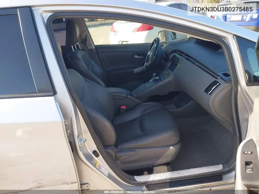 JTDKN3DU3B0275485 2011 Toyota Prius Four