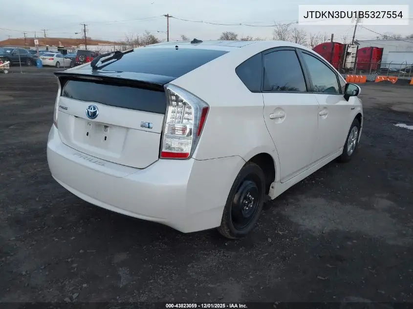JTDKN3DU1B5327554 2011 Toyota Prius Four