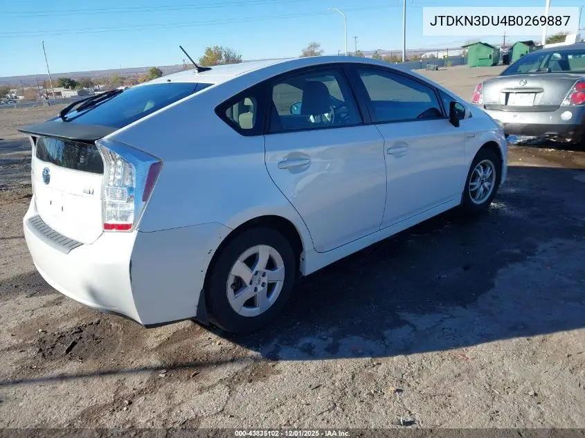 JTDKN3DU4B0269887 2011 Toyota Prius Two