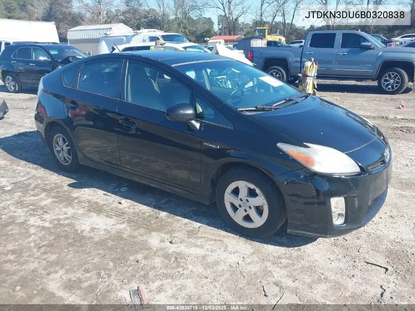 JTDKN3DU6B0320838 2011 Toyota Prius Three