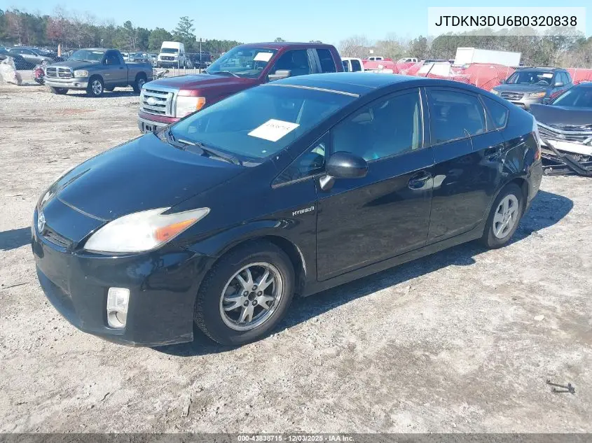 JTDKN3DU6B0320838 2011 Toyota Prius Three
