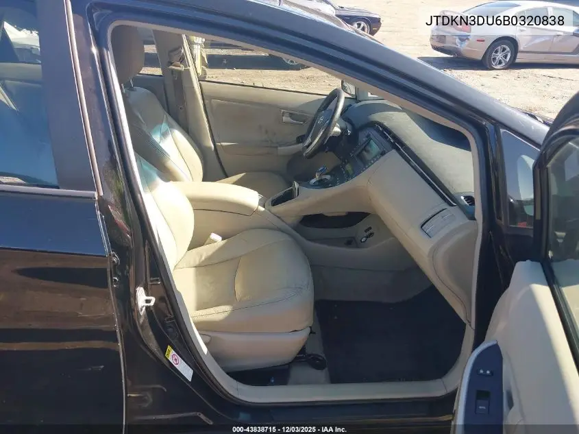 JTDKN3DU6B0320838 2011 Toyota Prius Three