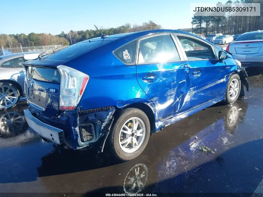 JTDKN3DU5B5309171 2011 Toyota Prius