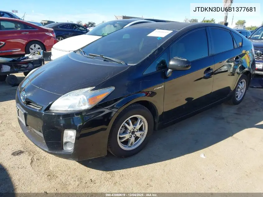JTDKN3DU6B1377681 2011 Toyota Prius Two